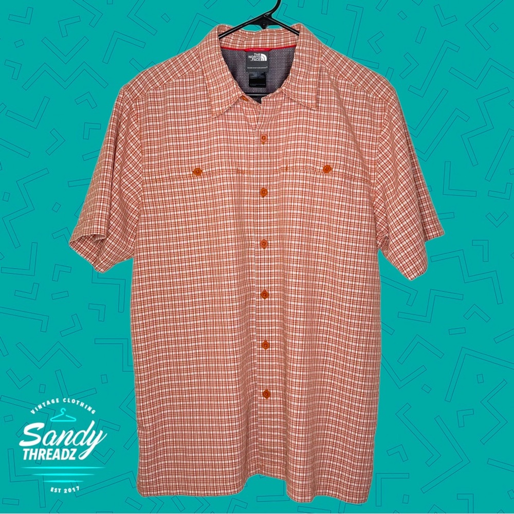 The North Face short sleeve button up shirt plaid Hawaiian - Picture 3 of 8